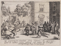 KG 10059
<br/>
Verloren Zoon verlaat ouderlijk huis ("Verloren Zoon")
<br/>
<em>Callot, Jacques (1592 - 1635)</em>